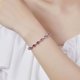 thumbnail image 5 of Pulseras de Rubí Creado Corte Pera Chapadas en Oro de 18K para Mujer Pulsera de Tenis de Plata Esterlina S925 para Esposa 6-9 Pulgadas, 5 of 7