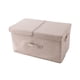 thumbnail image 1 of Cajas de almacenamiento con tapa y asa, contenedores organizadores plegables para ropa de cama, cestas cúbicas con divisor extraíble para el hogar, dormitorio, armario, oficina., 1 of 6