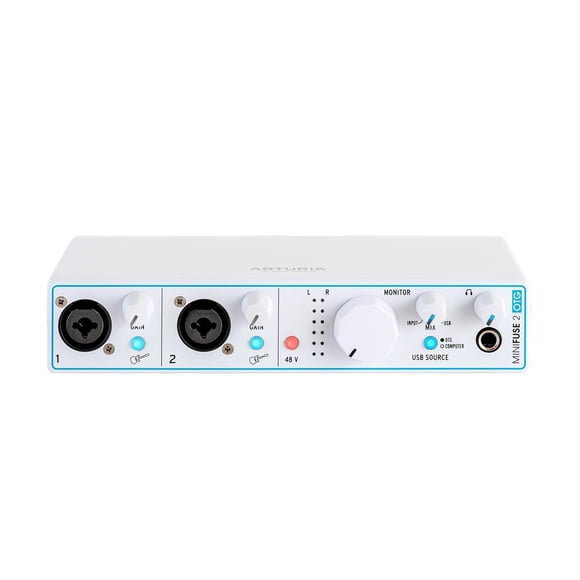 Interfaz de audio y MIDI Arturia MiniFuse 2 OTG - Blanca