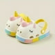 thumbnail image 1 of Boys Girls Adorable Cartoon Unicorn Clogs Garden Shoes, Comfortable Lightweight Hollow Out Non-slip Beach Shoes, Summer, 1 of 3