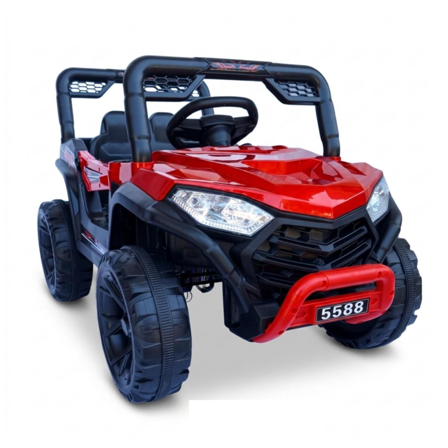 Genérico - Auto Eléctrico Infantil 4x4 Rojo Tipo Jeep Con Control