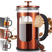 Cafetera French Press Veken De Vidrio Resistente Al Calor De 1 Litro