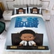 thumbnail image 4 of Jefe Bebé África Niño Conjunto de sábanas temático, trío de piezas, cómodo y amigable con la piel, diseño único, regalo de decoración para el hogar para familiares, amigos y fans,135cm *200cm, 4 of 6