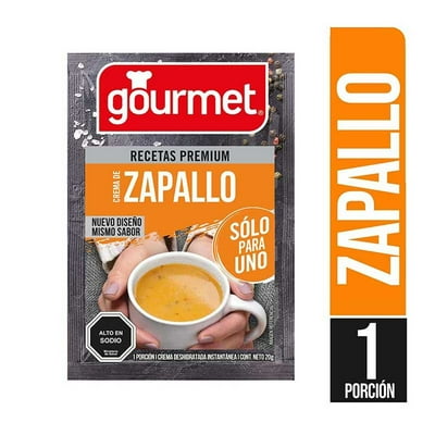 Crema Individual De Zapallo Sobre 20 G Gourmet