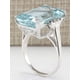 thumbnail image 2 of Anillo vintage de plata 925 con aguamarina y gema para boda, talla 8, 2 of 6