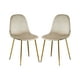 thumbnail image 1 of Pack 2 Sillas Trendytop Para Comedor Asiento Felpa Estructura Dorada - Beige, 1 of 3