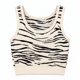 thumbnail image 2 of Top Mujer Tejido Animal Print Cebra Elasticado Sin Mangas blanco Talla Única, 2 of 3