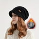thumbnail image 1 of 1PCS Winter Beanie Hats With Short Brim, Thermal Knitted Textured Fleece Ski Baggy Winter Hat Skiing Cycling For Women, 1 of 3