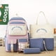 thumbnail image 3 of 4pcs School Bags Set Kawaii Multi-pocket Backpack With Plush Rabbit Badges, Pencil Case, Handbag, Crossbody Bag For For Girls Boys Travel School Bag, 3 of 3
