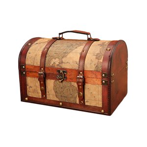 Magideal - Maleta Vintage, Caja De Accesorios De Fotografía, Caja De Almacenamiento De Madera Antigua Resistente A Prueba De Polvo, Caja Decorativa Para Ventana M