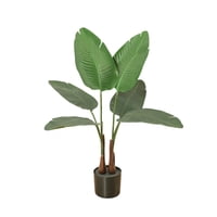 Bothyi - Plantas Artificiales En Maceta Verde Para Regalo De Inauguración De La Casa Rincón Del Baño Exterior Palmera Viajera