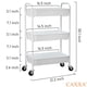 thumbnail image 2 of Organizador de almacenamiento CAXXA de 3 niveles, metal laminado, blanco, 2 of 9