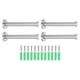 thumbnail image 1 of Uxcell 4 piezas de ganchos para toallas de baño de acero inoxidable, ganchos redondos de pared de 6x0.7 pulgadas para batas y abrigos con tornillos para dormitorio, cocina, armario, gabinete, plata, 1 of 7