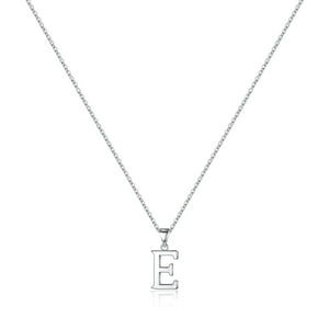 Collar Heshpaws S925 Sterling Silver Inicial Personalizada Mujer Plata