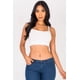 thumbnail image 1 of Top Corto De Tirantes Finos Con Cuello Halter Y Estampado De Canalé Liso Color Blanco (para Mujer), 1 of 5