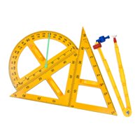 Bothyi - 4X Kit De Regla De Geometría Matemática Herramienta Regla Triangular Para Estudiantes De Escuela Aula