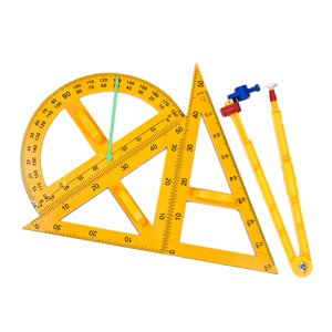 Bothyi - 4X Kit De Regla De Geometría Matemática Herramienta Regla Triangular Para Estudiantes De Escuela Aula