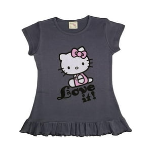 Polera Niña Hello Kitty Gris 10