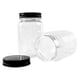 thumbnail image 4 of Frascos de plástico novelinks transparentes de 500 ml con tapas negras, paquete de 10, 4 of 7