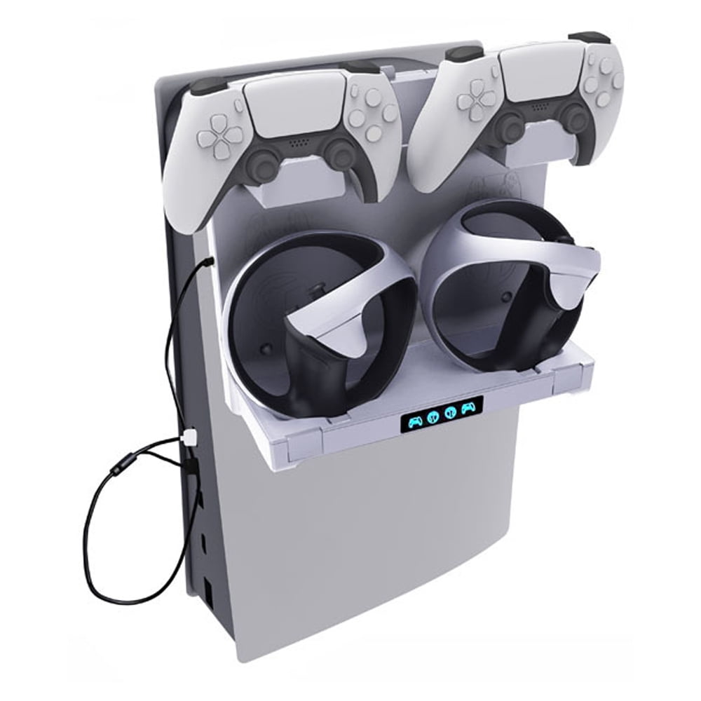 Genérico - Accesorios De Estación De Carga De Montaje En Pared Para Controlador Ps5/psvr2, Kit De Soporte Estable Con Indicador Led De Carga Para Consola Ps5