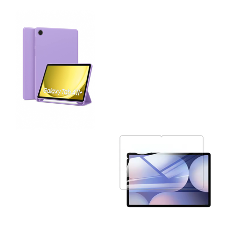 Joigo - Funda Smart Cover Para Tablet Samsung A11 Plus Con Lamina Lila