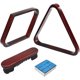 thumbnail image 1 of Soporte triangular de madera maciza para bolas de pool, 1 of 3