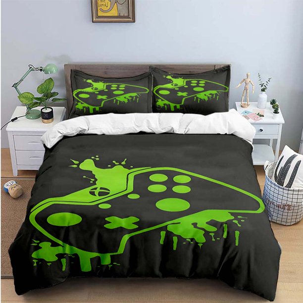 v1100 Bed Sheets Cool Gamer X- Print Bedding Sets Exquisite Bed Supplies Set Duvet Cover Bed Comforter Set Bedding Set Luxury Gift 3-Piece Bedding Set (1 Duvet Cover + 2 Pillow Shams) Bed Sheets ju110