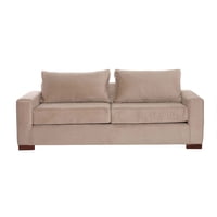 Latam Home - Sofá Livorno 3C Tela Velvet Beige