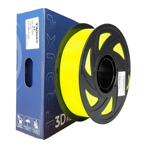 Tronxy - Filamento 3D Pla De 1.75Mm Y 1Kg Amarillo Fluorecente