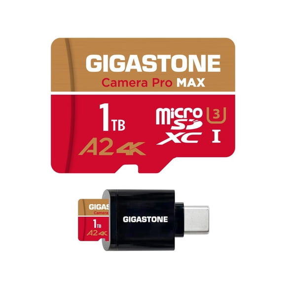 Tarjeta micro SD Gigastone de 1 TB con lector de tarjetas USB 3.2 tipo C