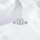 thumbnail image 2 of 3ct Moissanite Ring - 18k Gold Plated Birthday Gift for Women - Perfect Promise Ring, 2 of 4