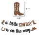 thumbnail image 2 of Banner Cowboy, decoración para baby shower, con forma de pequeño vaquero, 2 of 5