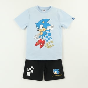 Conjunto Niño Celeste Racing Sonic