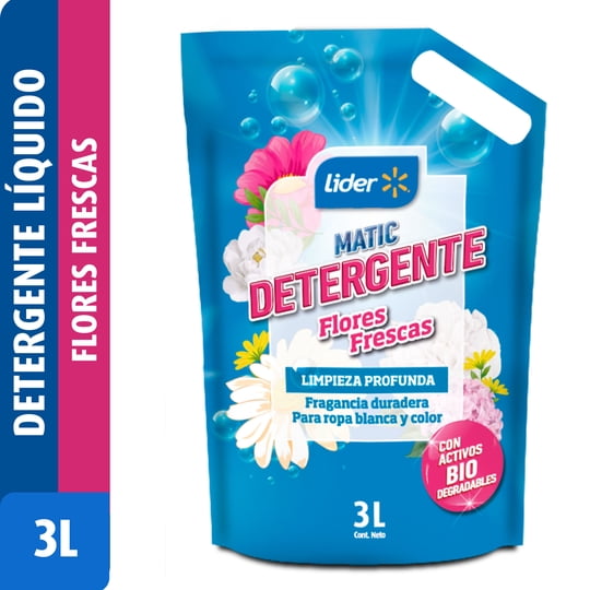Detergente Líquido Floral Matic Doypack 3 L Lider