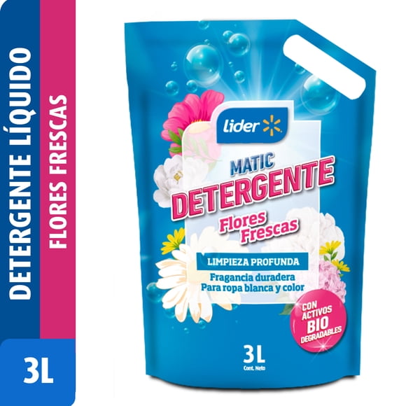 Detergente Líquido Floral Matic Doypack, 3 L