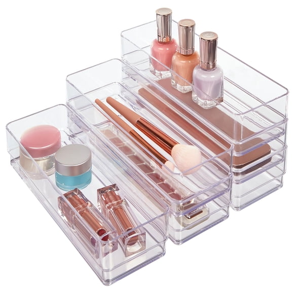Set Organizador De Cajones Simplesort 6 Piezas Plástico Transparente