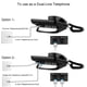 thumbnail image 4 of Teléfono ORNIN OR-6400 de escritorio con cable de 2 líneas (Negro), 4 of 6
