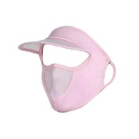 Magideal - Mascarilla Facial Para Mujer, Sombrero Para El Sol, Protección Solar De Seda, Visera Cómoda, Sombrero De Ala Ancha, Cubierta Facial Para Ciclismo, Esc Rosa