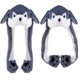 thumbnail image 4 of Gorro de peluche Arcimatto con orejas de husky que se mueven y saltan, gris, 4 of 7