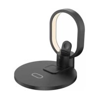 Totalclick - Estacion De Carga Rapida 15W Inalambrica 4 En 1 Negro