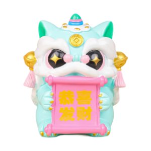 Magideal - Estatua De León Chino, Decoración De Año Nuevo Lunar Pequeña, Colecciones De Decoración, Estatuilla En Miniatura De Resina Para Dormitorio Del Festiva Verde