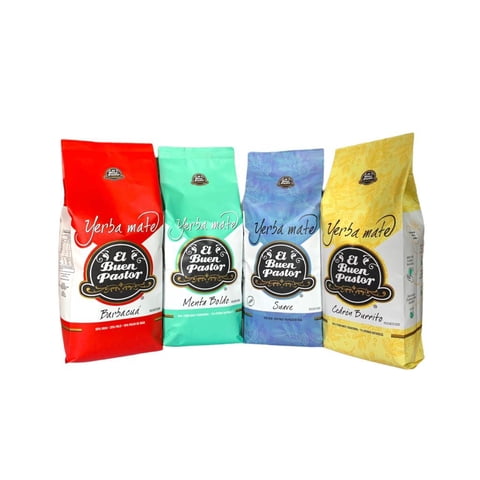 Pack X 4 Variedades Yerba Mate El Buen Pastor Variadas 500G Sin Gluten