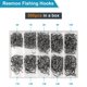 thumbnail image 2 of Ganchos de Pesca ReeMoo 500 unidades (100 por talla) Acero al Carbono con Barbo, 2 of 7