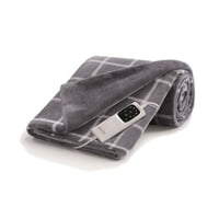Scaldasonno - Manta Electrica Calentamiento Rapido 150X95Cm 150W Gris Cuadrille