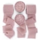 thumbnail image 1 of Xiao Hua Cintas, paquete de 4 cintas de gasa (gris y rosa) - 4 cm x 5 yardas, con borde deshilachado, ideales para envolver regalos, bodas y manualidades., 1 of 3