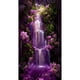 thumbnail image 1 of 5D DIY Large Artificial Diamond Painting Kits For Adutls Kids, 15.7x27.5inch/40x70cm Purple Fluid And Flowers Round Full Artificial Diamond Art Kits Picture By Number Kits For Home Wall Decor Gifts C, 1 of 2