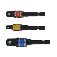 Magideal - 3 Uds Adaptador De Broca De Destornillador De Tuerca 1/4 3/8 1/2 ""Vástago Hexagonal Para Herramientas Eléctricas Material De Acero Sólido Duradero Gra