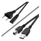 thumbnail image 1 of Set Cable Poder Tipo 8 Y Usb Impresora Para Hp Canon Epson negro, 1 of 5