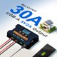 thumbnail image 4 of Controlador de carga solar ECO-WORTHY 30A con doble USB 12V/24V, 4 of 9