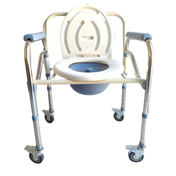 Baño Wc Inodoro Portátil Con Ruedas Silla Plegable